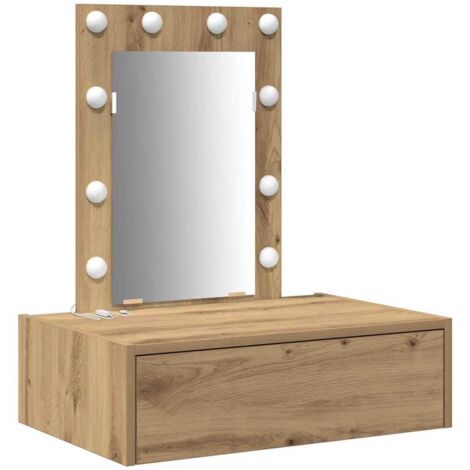 Mesa de tocador Marrón 60 x 40 x 70 cm Madera contrachapada vidaXL