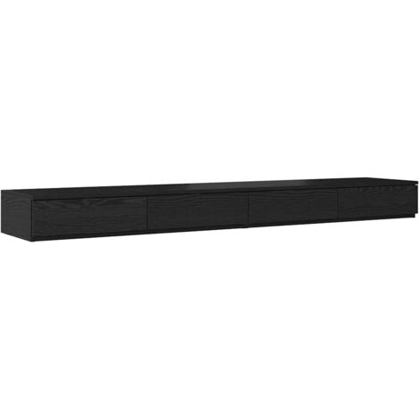 Cajones de cama con cajón Roble negro 200 x 36.5 x 16.5 cm vidaXL