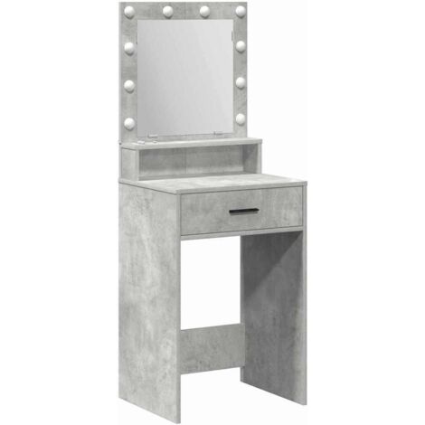 Tocador Gris hormigón 50 x 41 x 135 cm Madera contrachapada vidaXL