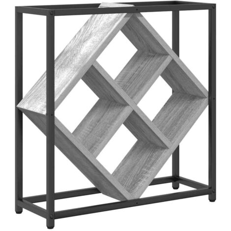 Estante de Vino Gris 51 x 18 x 52,5 cm Madera contrachapada vidaXL