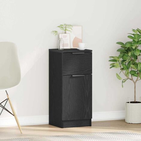 Vitrina Roble Negro 30 x 30 x 70 cm Madera contrachapada vidaXL