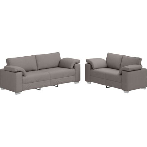 Juego de Sofá 2 pcs Taupé 219 x 77 x 82 cm tela vidaXL