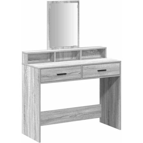 Tocador Gris Sonoma 100 x 41 x 140 cm Madera contrachapada vidaXL