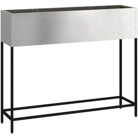 Jardinera Elevada Plateado 100 x 26 x 82 cm Acero inoxidable vidaXL