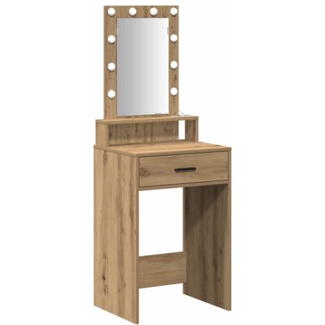 Mesa de tocador Marrón 50 x 41 x 140 cm Madera contrachapada vidaXL
