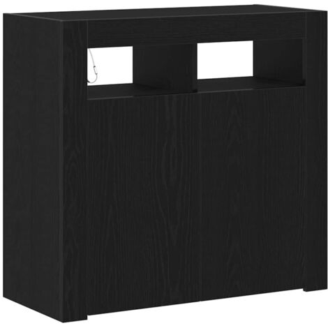 Vitrina Negro 80 x 35 x 75 cm Madera contrachapada vidaXL