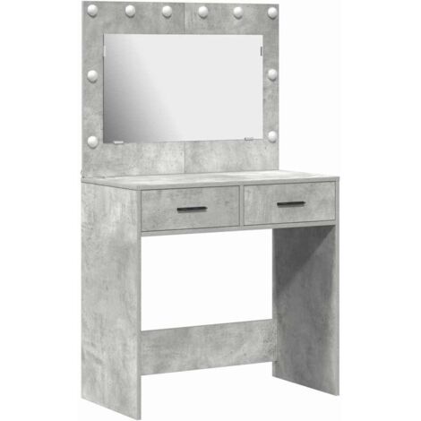 Mesa de Tocador con cajón Gris hormigón 78.5 x 41 x 135 cm vidaXL