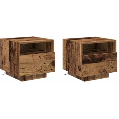 Cabecero con cajón 2 pcs Madera vieja 40 x 39 x 37 cm vidaXL (1/5)