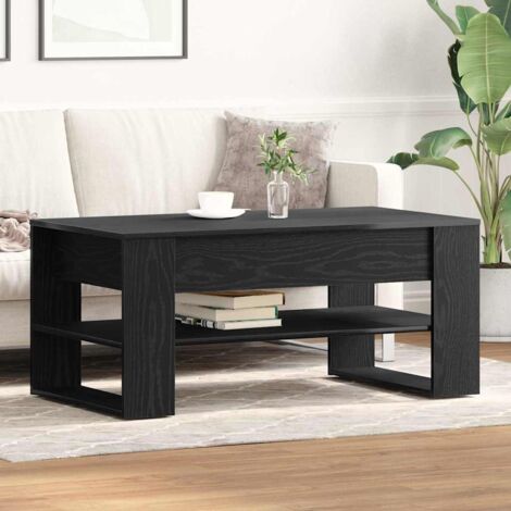 Mesa de Café Roble negro 102 x 55 x 45 cm Madera contrachapada vidaXL