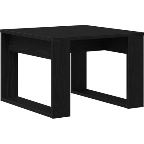 Mesa de Café Roble negro 50 x 50 x 35 cm Madera contrachapada vidaXL