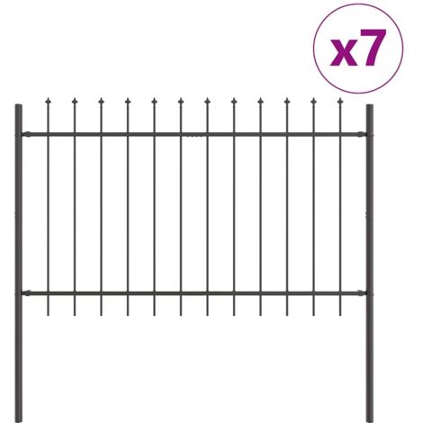 Cerca de jardín Gris 11.9 x 1.2 m vidaXL
