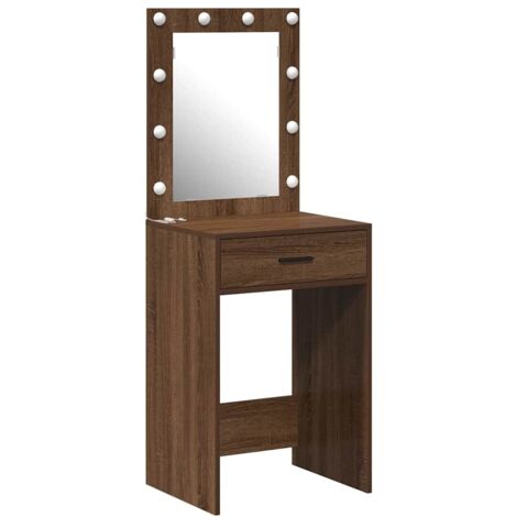 Mesa de Tocador con cajón Roble Marrón 50 x 41 x 135 cm vidaXL