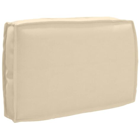 Cojín de palé para respaldo Beige 60 x 40 x 12 cm Tela Oxford vidaXL (1/5)