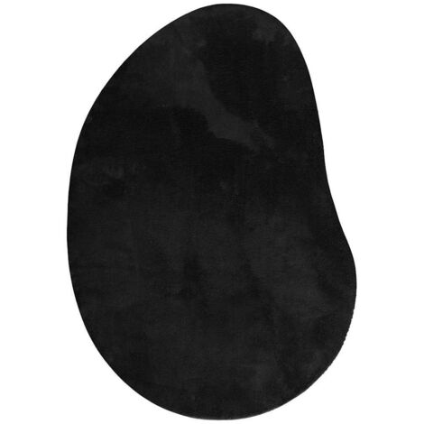 Alfombra Negro 140 x 200 cm Poliéster vidaXL