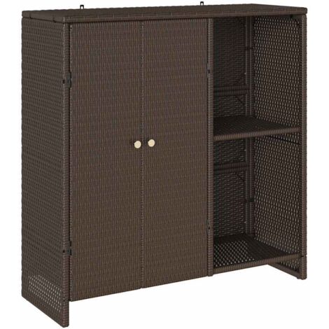 Armario de almacenamiento Marrón 100 x 36 x 102 cm Ratán vidaXL (1/5)