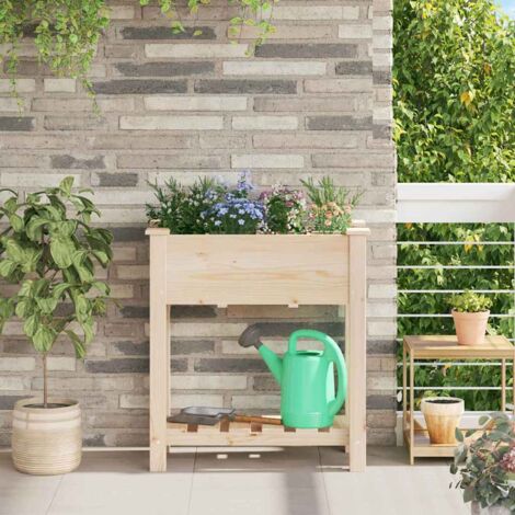 Maceta para Jardín con estante Beige 71 x 37 x 76.5 cm vidaXL (1/5)