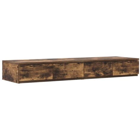 Cajones de cama con cajón Roble ahumado 120 x 36.5 x 16.5 cm vidaXL (1/5)