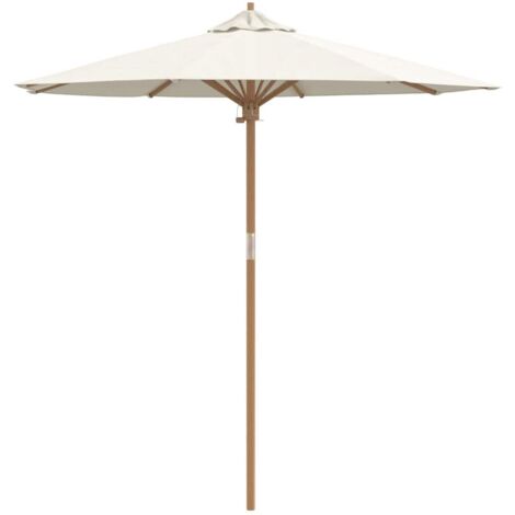 Parasol de jardín Blanco crema 217 x 217 x 230 cm Bambú vidaXL (1/5)