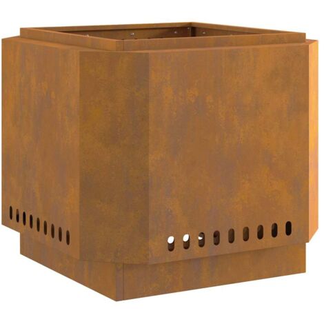 Hoguera Sin Humo Marrón 58 x 58 x 51 cm Acero vidaXL
