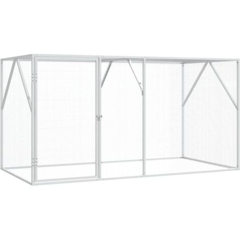 Jaula para Aves Antracita 208 x 102 x 108 cm Acero galvanizado vidaXL