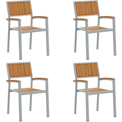 Silla Apilable 4 pcs Marrón 56 x 57 x 87 cm vidaXL (1/5)