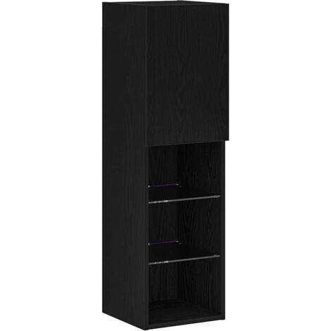 Gabinete de TV Negro 30.5 x 30 x 102 cm Madera contrachapada vidaXL