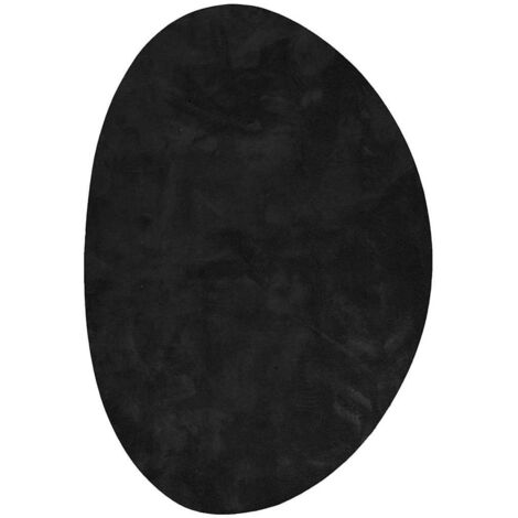 Alfombra HUARTE Negro 140 x 200 cm Poliéster vidaXL