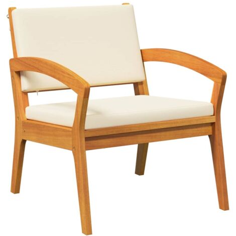Silla de Jardín 2 pcs Marrón Madera maciza de Acacia vidaXL