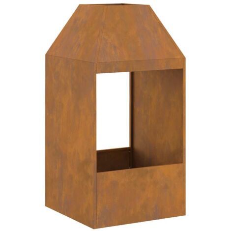 Hoguera Marrón 50 x 50 x 100 cm Acero vidaXL