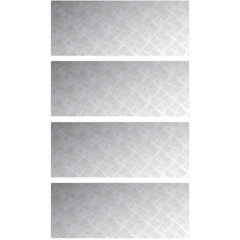 Placas en Cuadrícula 4 pcs Plateado 100 x 40 cm Aluminio vidaXL
