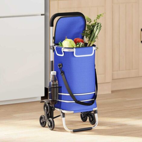 Carro de compras Manual Azul 47 x 39 x 100.5 cm Tela Oxford vidaXL (1/5)