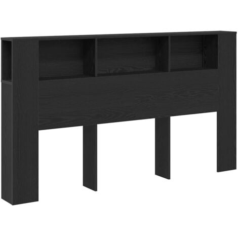 Cabecero de armario Roble negro 180 x 18.5 x 102.5 cm vidaXL