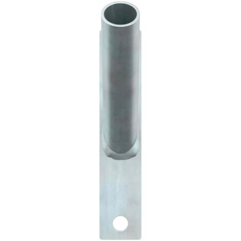 Soporte para mástil de bandera Plateado 15 x 3 cm Acero vidaXL