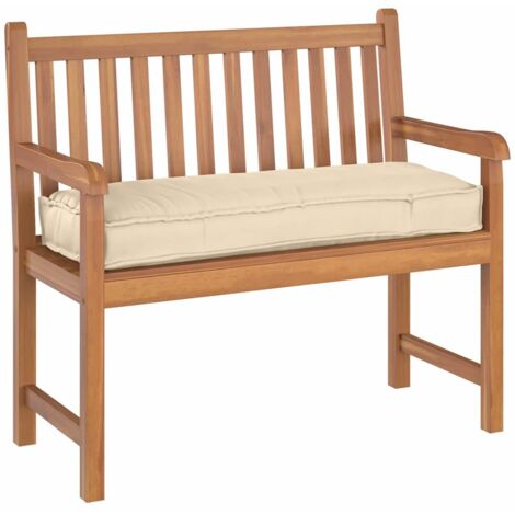 Cojín de palé para banco Beige 110 x 40 x 8 cm Tela Oxford vidaXL