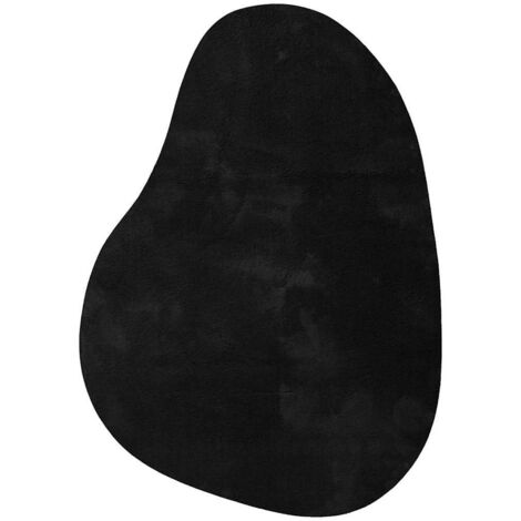 Alfombra HUARTE Negro 140 x 200 cm Poliéster vidaXL