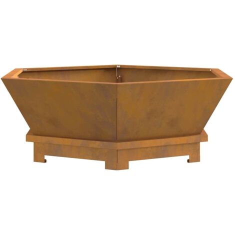 Hoguera Marrón 75 x 75 x 28 cm Acero oxidado vidaXL