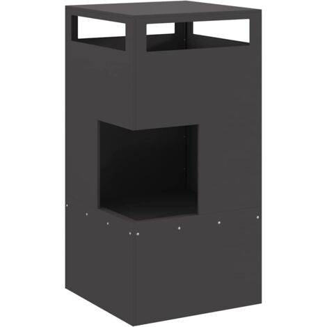 Hoguera Negro 50 x 50 x 100 cm Acero vidaXL