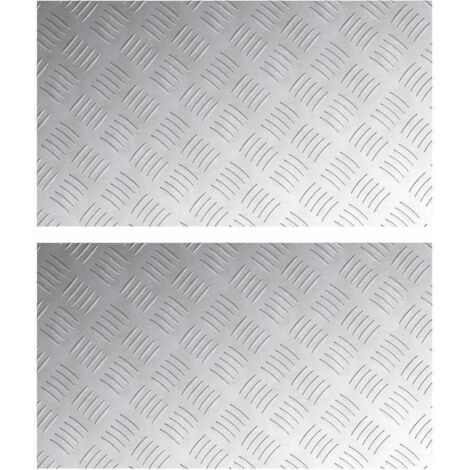 Placas en Cuadrícula 2 pcs Plateado 70 x 40 cm Aluminio vidaXL