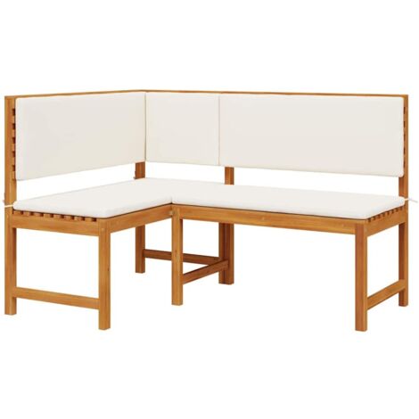Banco Esquinero de Jardín Marrón 140 x 100 x 91cm vidaXL