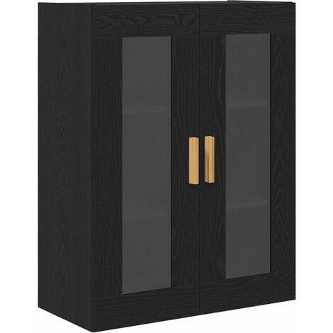Mueble de pared Negro Madera vidaXL