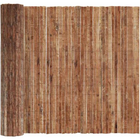 Valla de corteza Marrón 600 x 125 cm Corteza vidaXL