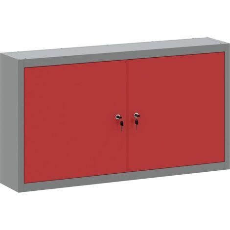 Armario de Herramientas Rojo y gris 100 x 20 x 55 cm vidaXL