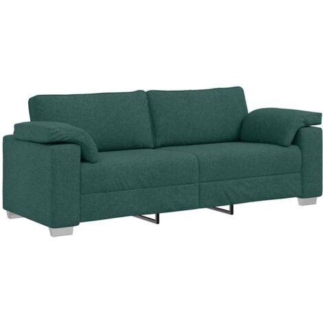 Sofá Verde oscuro 219 x 77 x 82 cm tela vidaXL