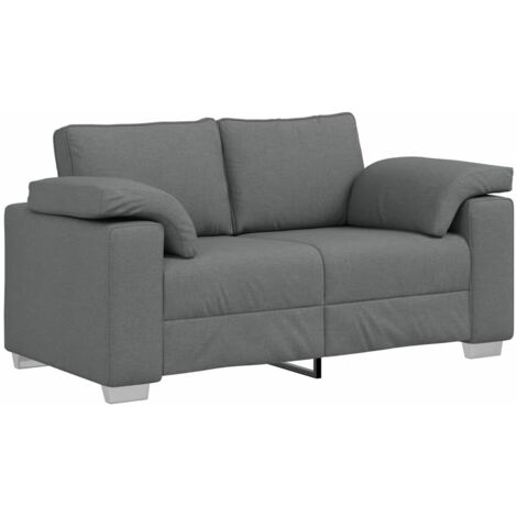 Sofá de dos plazas Gris oscuro 160 cm tela vidaXL