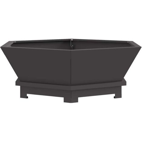 Hoguera Negro 75 x 75 x 28 cm Acero vidaXL