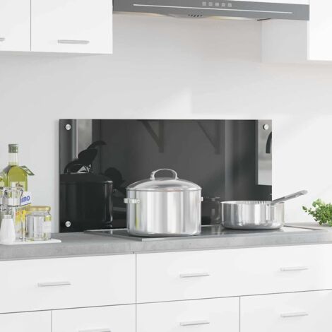 Salpicadero de cocina Gris oscuro 90 x 40 x 0.6 cm vidaXL