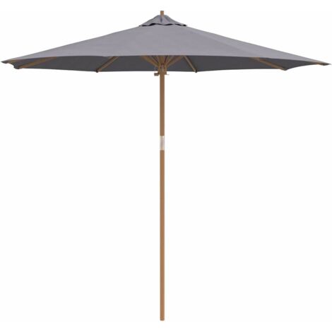 Parasol de jardín Gris oscuro 270 x 270 x 260 cm Bambú vidaXL (1/5)