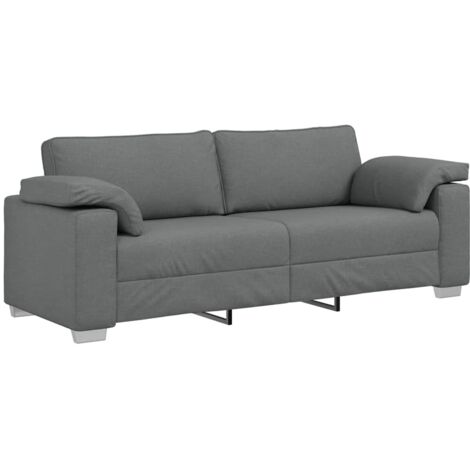 Sofá de 3 plazas Gris oscuro 220 cm tela vidaXL