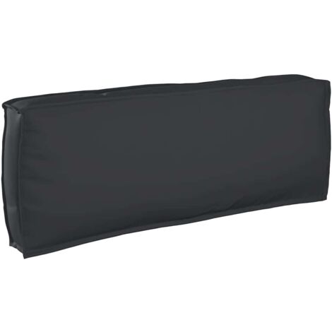 Cojín de palé para respaldo Negro 120 x 40 x 12 cm Tela Oxford vidaXL