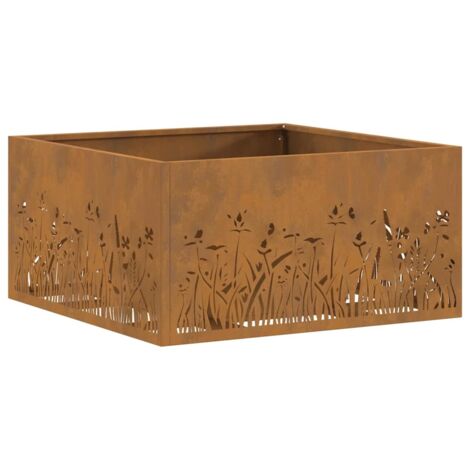 Hoguera Marrón 60 x 60 x 30 cm Acero vidaXL